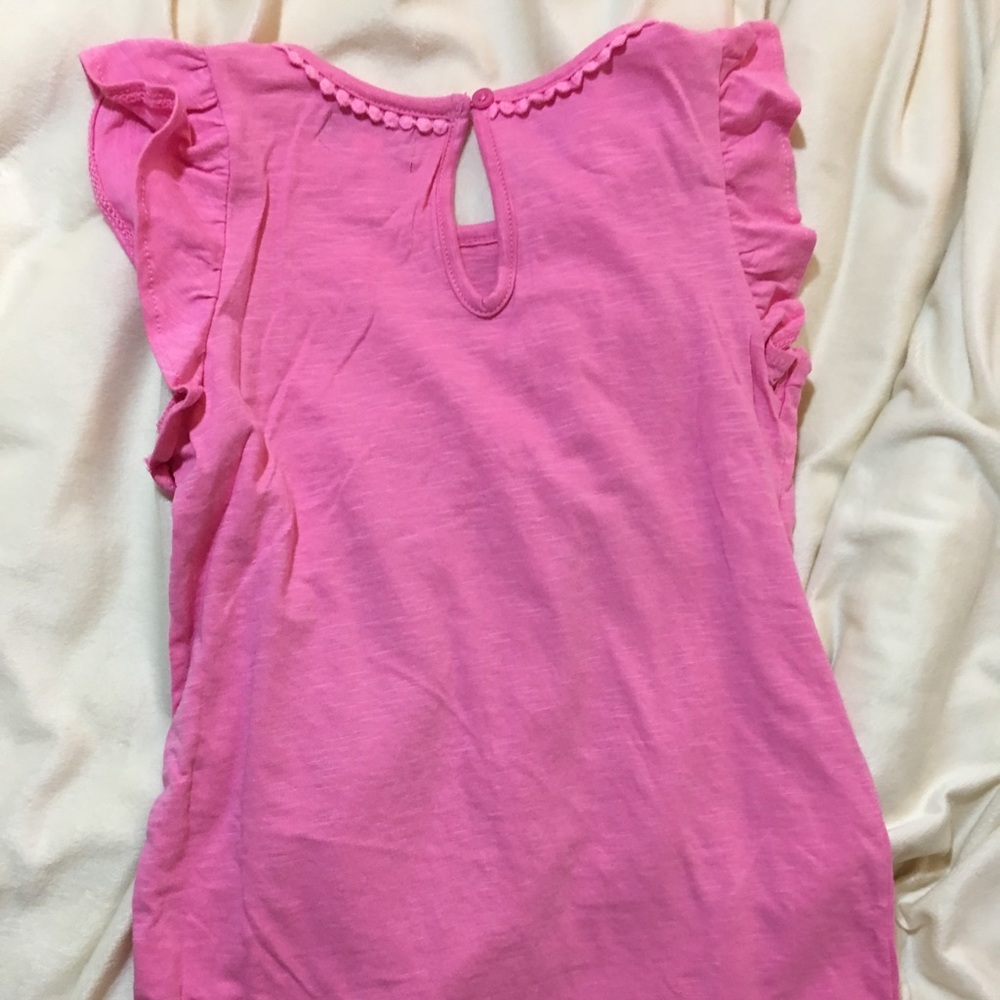 Pink ruffle tee